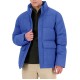 Men's down quilted jacket with full zipper stand up collar and padding for winter warmth jacket Men's down quilted jacket with full zipper stand up collar and padding for winter warmth jacket