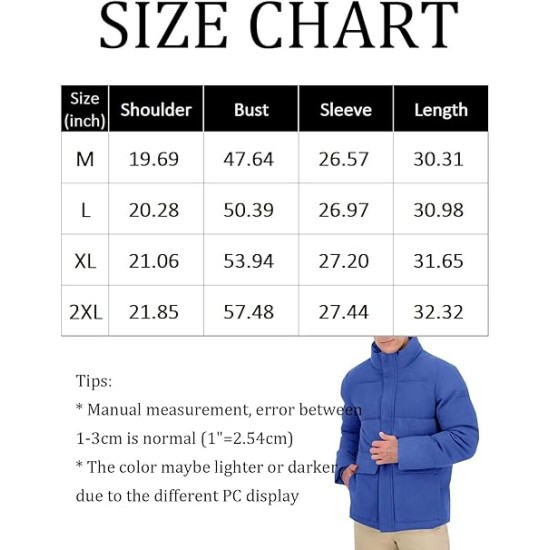 Men's down quilted jacket with full zipper stand up collar and padding for winter warmth jacket Men's down quilted jacket with full zipper stand up collar and padding for winter warmth jacket