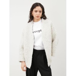 Mixed tweed knitted cardigan