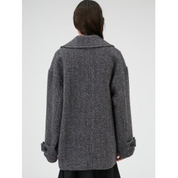 Women's herringbone patterned short jacket