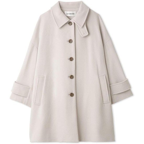 Recycled wool stand collar coat Recycled wool stand collar coat