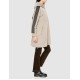 Coat made of different materials, combined with a two tone coat for women Coat made of different materials, combined with a two tone coat for women