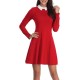 Women's Peter Pan neck long sleeved Halloween casual slim fit trumpet dress Women's Peter Pan neck long sleeved Halloween casual slim fit trumpet dress