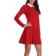 Women's Peter Pan neck long sleeved Halloween casual slim fit trumpet dress Women's Peter Pan neck long sleeved Halloween casual slim fit trumpet dress